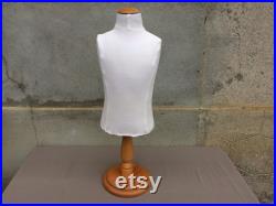 Child Size Tabletop Mannequin with Stand, French Vintage Child Mannequin Torso or Body, Found And Flogged