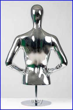 Chrome blouse shirt forms-Available in both Size 6 and Plus Size 12 CLOSEOUT Limited Quantities Available-torso form