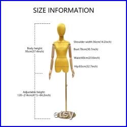 Clearance Sale Female Suede Mannequin with Gold Base, High Quality Colorful Dress Form for Window Display,Clothes Display,Shop Decoration