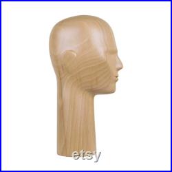 Clearance Sales Female Kids Wooden Head Mannequin for Hat, Jewelry Headphone Headband Beech Wood Model Dummy for Fashion Store, Wooden Head