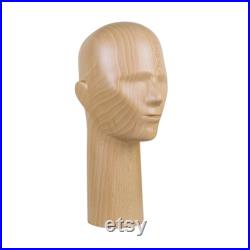 Clearance Sales Female Kids Wooden Head Mannequin for Hat, Jewelry Headphone Headband Beech Wood Model Dummy for Fashion Store, Wooden Head