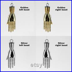 Clothing Store Hanging Mannequin Hand Stand,Window Display Gold Silver Mannequin Hand,Ring Display Hand Model Bag Rack Jewelry Display Stand