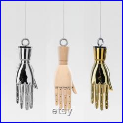 Clothing Store Hanging Mannequin Hand Stand,Window Display Gold Silver Mannequin Hand,Ring Display Hand Model Bag Rack Jewelry Display Stand