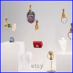 Clothing Store Hanging Mannequin Hand Stand,Window Display Gold Silver Mannequin Hand,Ring Display Hand Model Bag Rack Jewelry Display Stand
