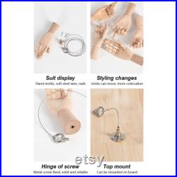 Clothing Store Hanging Mannequin Hand Stand,Window Display Gold Silver Mannequin Hand,Ring Display Hand Model Bag Rack Jewelry Display Stand