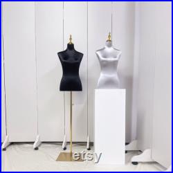 Clothing Store Women Satin Mannequin Upper Body,Clothing Mannequin Torso Female Dress Form,Showroom Fashion Shop Window Display Model Props