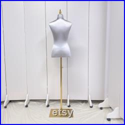 Clothing Store Women Satin Mannequin Upper Body,Clothing Mannequin Torso Female Dress Form,Showroom Fashion Shop Window Display Model Props