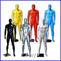 Colorful Glossy Abstract Male Mannequin Personalized Colors