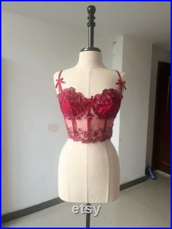 Corset Top Display Pinnable Sewing Size L Female French Mannequin Dress Form Teressa