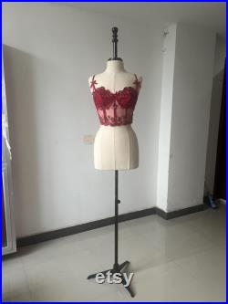 Corset Top Display Pinnable Sewing Size L Female French Mannequin Dress Form Teressa