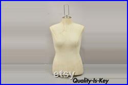 Counter Top Torso Dress Form Mannequin on Revolving Pedestal Base