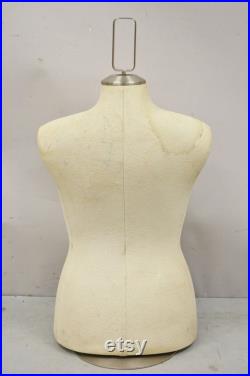 Counter Top Torso Dress Form Mannequin on Revolving Pedestal Base