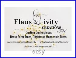 Couture Florist Display Dress Form Tree Succulent Mannequin Tree Decorated Dress Form Nature Lovers Gift Floral Display Custom