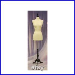 Cream Female Body Form Sizes 2 4, 6 8, 10 12, 14 16, 18 20 with Base Personalize Option Monogram