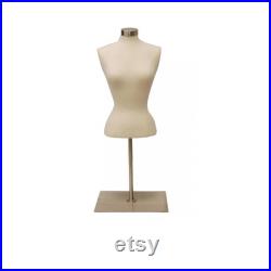 Cream Female Body Form Tabletop Blouse Form with Base Personalize Option Monogram