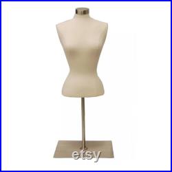Cream Female Body Form Tabletop Blouse Form with Base Personalize Option Monogram