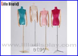 Custom 99 Colors Velvet Off Shoulder with Legs Female Mannequins Torso Dress Form Fiona