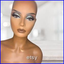 Custom Glam Mannequin Head Makeup Transformation Makeover for Wig, Jewelry, Hat, Accessory and Product Displays and More