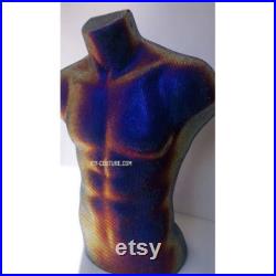 Custom Lifesize Male Torso Mannequin Statue Swarovski Crystals