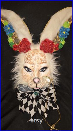 Custom White Rabbit for Toni, Rabbit Head, Rabbit Mannequin, Mannequin, Head Art