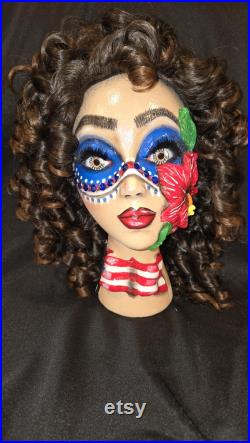 Custom for Betty, Colombian Mannequin head, Puerto Rico Mannequin head, Mannequin, Head art, Mannequin head