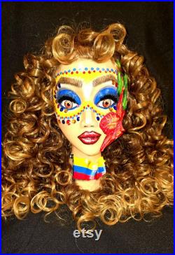 Custom for Betty, Colombian Mannequin head, Puerto Rico Mannequin head, Mannequin, Head art, Mannequin head