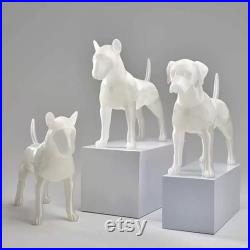 Customized Dog Display Mannequin 3D Assemble Pet Mannequin, Semi-Transparent Decorative Dog Sculpture for Boutique Display, Pet Clothes