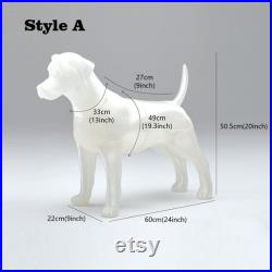 Customized Dog Display Mannequin 3D Assemble Pet Mannequin, Semi-Transparent Decorative Dog Sculpture for Boutique Display, Pet Clothes