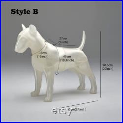 Customized Dog Display Mannequin 3D Assemble Pet Mannequin, Semi-Transparent Decorative Dog Sculpture for Boutique Display, Pet Clothes