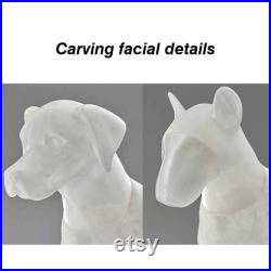 Customized Dog Display Mannequin 3D Assemble Pet Mannequin, Semi-Transparent Decorative Dog Sculpture for Boutique Display, Pet Clothes