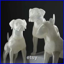 Customized Dog Display Mannequin 3D Assemble Pet Mannequin, Semi-Transparent Decorative Dog Sculpture for Boutique Display, Pet Clothes