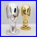 DE-LIANG Gold and Silver Fiberglass Head Mannequin, Chrome 33-40-59cm mannequin head with Detachable Base for Hat Wig Jewelry Display 1pcs