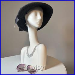 DE-LIANG luxury female mannequin head, White Model head for hair hat sunglasses display, with ear holes,Perfect for Accessories and Home Decor