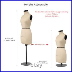 DL260 Half scale Mannequin, Female Vintage Tailor Custom Dress form, linen dress sewing dummy, Dressmakers Tools, Draping Stand for Fashion