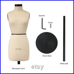 DL260 Half scale Mannequin, Female Vintage Tailor Custom Dress form, linen dress sewing dummy, Dressmakers Tools, Draping Stand for Fashion