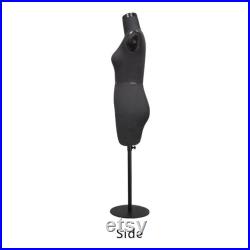 DL262 Half Scale Dress Form uk size 6, 43cm Body Height 1 2 Miniature Female Fiberglass Trouser Dummy Fitting Mannequin Torso, Black color