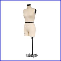 DL262 Size 12 Half scale dress form, mini sewing tailor mannequin, female dressmaker dummy, half size soft arms for dress pattern making