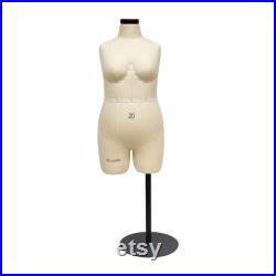 DL262 Size 20 Half scale dress form, 1 2mini dressmaker dummy, sewing pattern mannequin, tailor model, 1 2 miniature fitting mannequin model