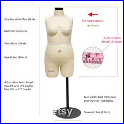 DL262 Size 20 Half scale dress form, 1 2mini dressmaker dummy, sewing pattern mannequin, tailor model, 1 2 miniature fitting mannequin model