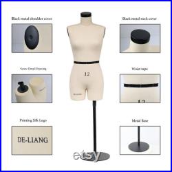 DL262 Size 6-8-10-12-14-16 Half scale dress form, mini sewing tailor mannequin, female dressmaker dummy, draping tape 150 meters,soft arms