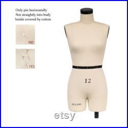 DL262 Size 6-8-10-12-14-16 Half scale dress form, mini sewing tailor mannequin, female dressmaker dummy, draping tape 150 meters,soft arms