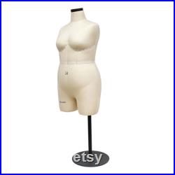 DL262 Size Plus size 24 Half scale dress form,Woman 1 2 mini dressmaker dummy, Female half size tailor mannequin for pattern draping, 1 pcs