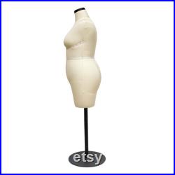 DL262 Size Plus size 24 Half scale dress form,Woman 1 2 mini dressmaker dummy, Female half size tailor mannequin for pattern draping, 1 pcs
