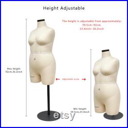 DL262 Size Plus size 24 Half scale dress form,Woman 1 2 mini dressmaker dummy, Female half size tailor mannequin for pattern draping, 1 pcs