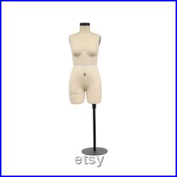 DL266B Half scale dress form 1 2 US Woman plus size 6, height 45.5cm lingerie bust dressmaker dummy tailor 1 2 slim bust sewing mannequin