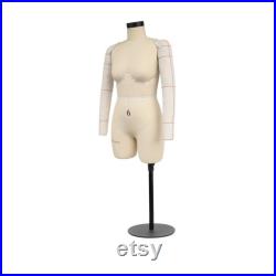 DL266B Half scale dress form 1 2 US Woman plus size 6, height 45.5cm lingerie bust dressmaker dummy tailor 1 2 slim bust sewing mannequin