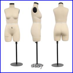 DL266B Half scale dress form 1 2 US Woman plus size 6, height 45.5cm lingerie bust dressmaker dummy tailor 1 2 slim bust sewing mannequin