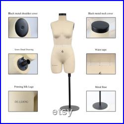 DL266B Half scale dress form 1 2 US Woman plus size 6, height 45.5cm lingerie bust dressmaker dummy tailor 1 2 slim bust sewing mannequin