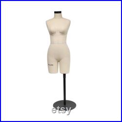 DL270 Half Scale Dress Form 34B Sewing Lingerie and Corsets Mannequin Dressmaker Dummy Half Size Miniature Underwear Bust Form for Tailor