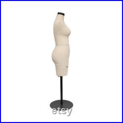 DL270 Half Scale Dress Form 34B Sewing Lingerie and Corsets Mannequin Dressmaker Dummy Half Size Miniature Underwear Bust Form for Tailor